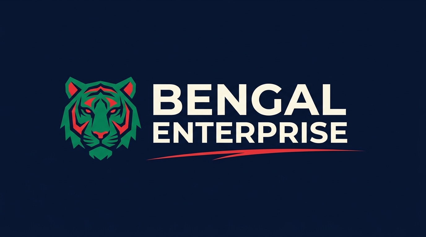 Bengal Enterprise logo — Bengal tiger with wordmark on navy